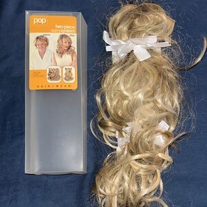 Two-Piece Wavy Hair System - Blonde